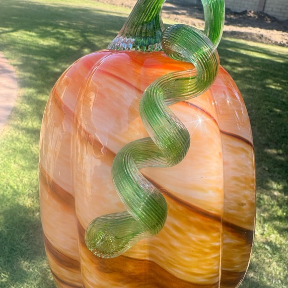 Hand Blown Glass Pumpkin - Picture 7 of 8